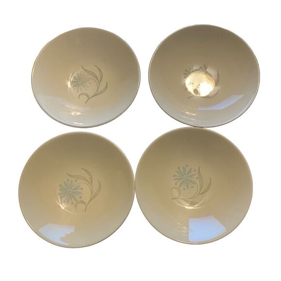 Vintage Homer Laughlin Dura Print Blue Star USA Bowls Lot Set of 4 Classic Style - Picture 1 of 15
